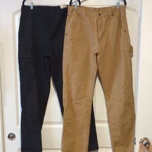 Men's Black and Tan Pants